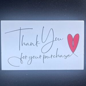 Thank You Card with Red Heart